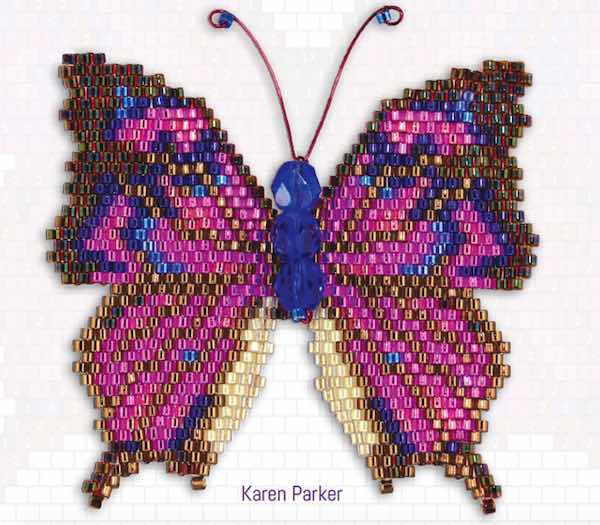 Brick Stitching Nature : Tableaux pour les papillons en perles, les libellules et une abeille, par Karen Parker