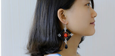 Boucle doreilles carre