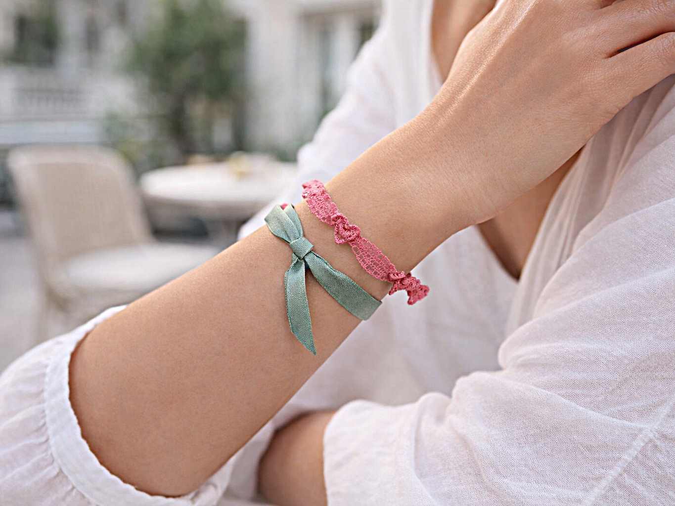 Bracelet en ruban personnalisé et bracelet en tissu