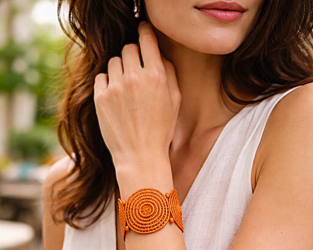 Bracelet ethnique pour femme en tissu