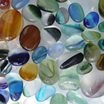 Verre de mer multicolore de Seaham Angleterre