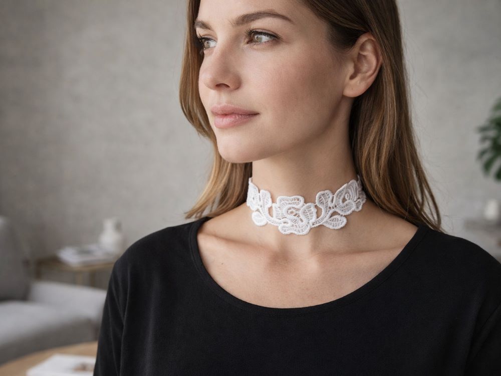 Collier tour de cou en tissu