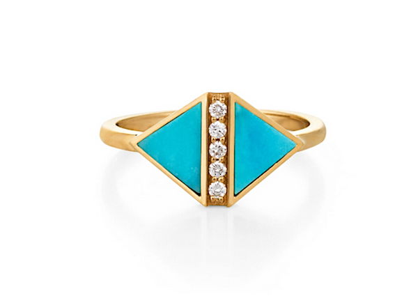 Bague diamant turquoise Larisa Laivins